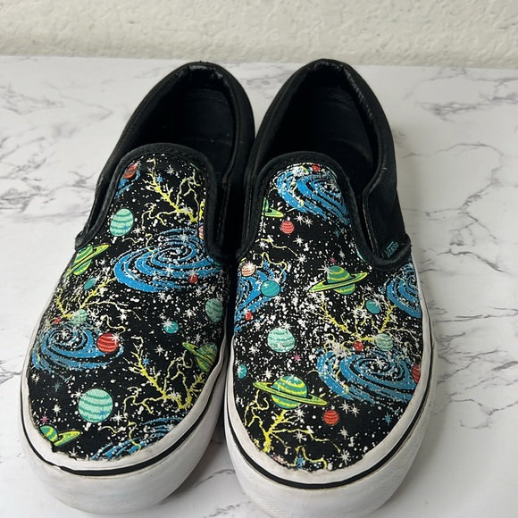 Vans - Kids Classic Slip-On Cosmic Glow Shoes Size 2.5 - Picture 7 of 14